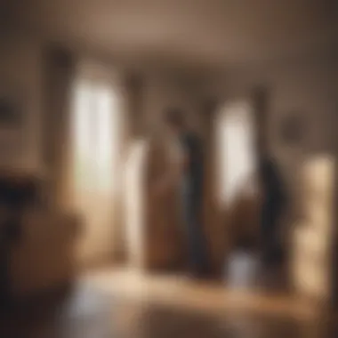 A professional moving service team carefully handling furniture