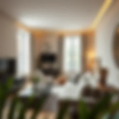 Cozy apartment interior highlighting modern decor.