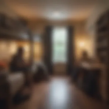 Students enjoying a discussion in a dorm room