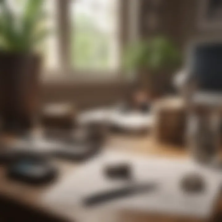 A detailed budget plan on a desk with financial tools