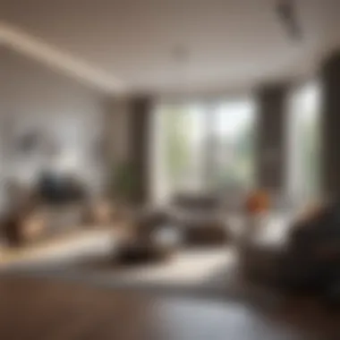 Contemporary Apartment Living A modern apartment interior showcasing minimalist decor