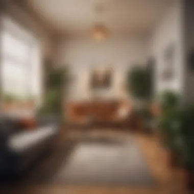 Creating Your Personal Space A cozy, personalized apartment space with plants and art