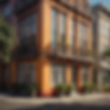 Vibrant North Beach Apartment Exterior Charming North Beach apartment exterior with vibrant colors