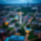 Aerial view of Washington D.C. showcasing various neighborhoods