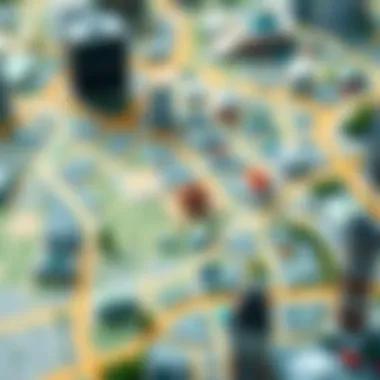 Map highlighting emerging neighborhoods for investment