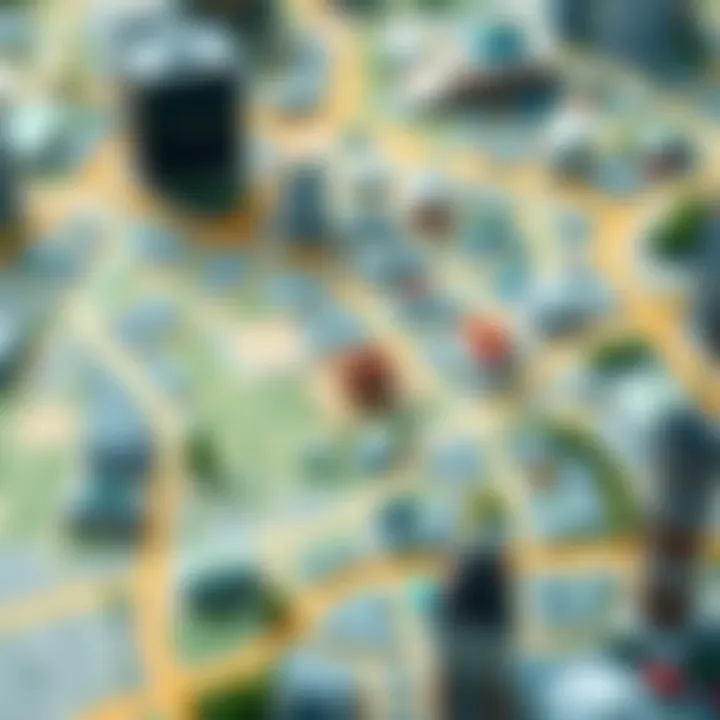 Map highlighting emerging neighborhoods for investment