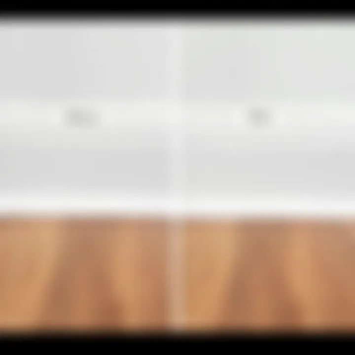 Before and after of cleaned white baseboards