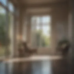 A sparkling clean window reflecting the sunlight