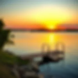 Stunning view of White Rock Lake at sunset