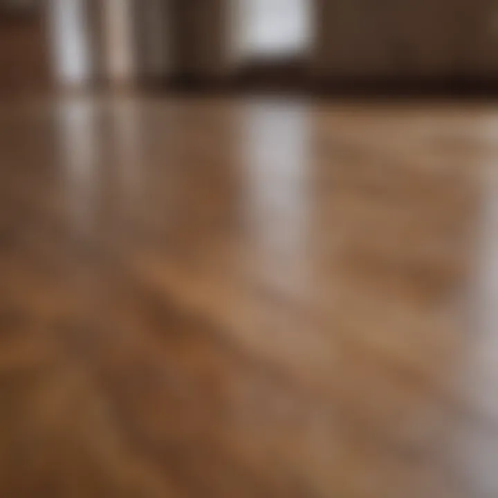 Before and after of a hardwood floor restoration
