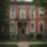 Historical architecture of a rooming house in Washington DC