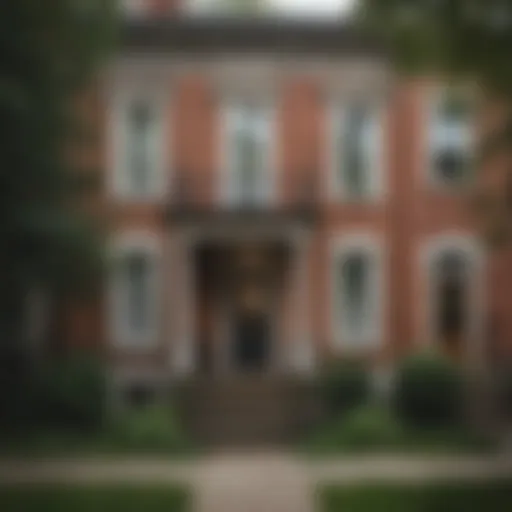 Historical architecture of a rooming house in Washington DC