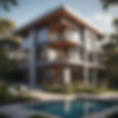Architectural Elegance of Royal Pines Modern architectural design of Royal Pines Apartments showcasing clean lines and elegant finishes.