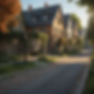Charming neighborhood street with attractive homes
