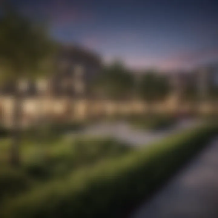 Community environment surrounding Solera Apartments with greenery