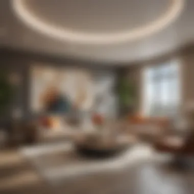 Luxurious living room interior of an apartment at Solera
