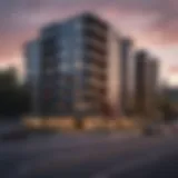 Stunning view of a modern apartment complex in Southwest Portland