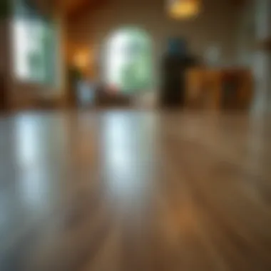 Close-up of streak-free laminate wood finish