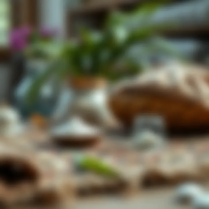 Natural cleaning substances for non-washable rugs