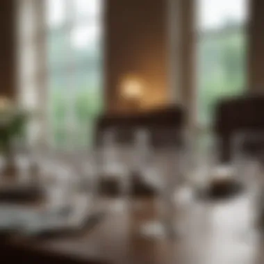 Sophisticated Glassware Display Elegant glassware arrangement on a dining table