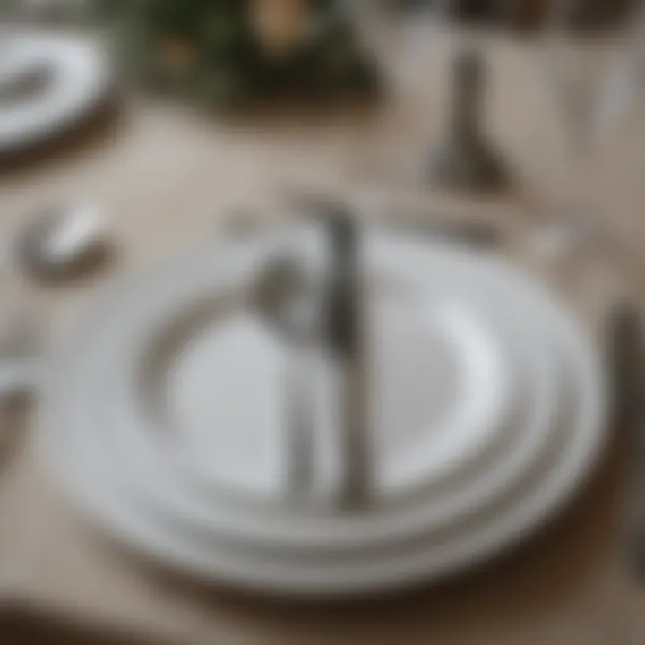 Detailed arrangement of silverware and place settings