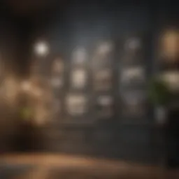 Elegant wall arrangement showcasing different art styles