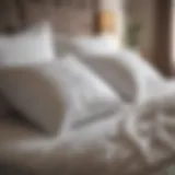 Freshly washed pillows on a bed