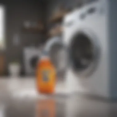 Cleaning the Washing Machine with Household Staples Washing machine interior with vinegar and baking soda