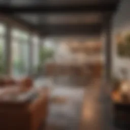 Modern co-living space showcasing shared amenities