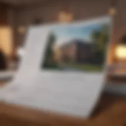 A detailed view of apartment lease documents