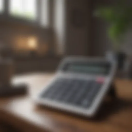 Digital representation of a house size calculator interface
