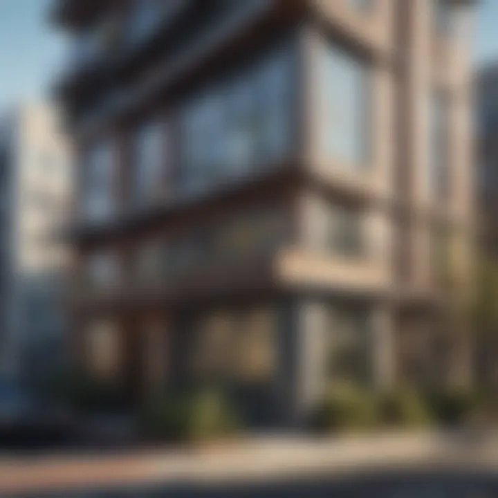 Modern apartment complex reflecting urban living costs