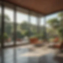 A stunning example of mid-century modern architecture showcasing clean lines and large windows