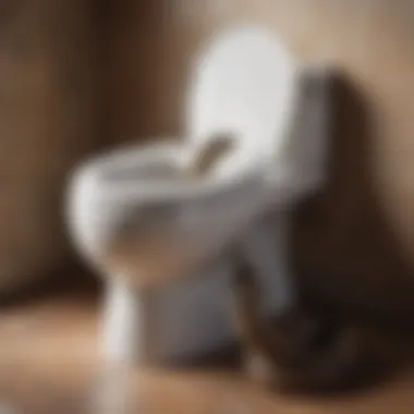 Close-up of a manual toilet snake