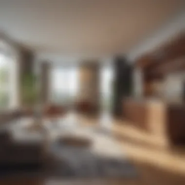 Modern Condominium Interior Interior view of a condominium showcasing modern design