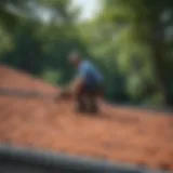 A home inspector examining a roof for structural integrity.