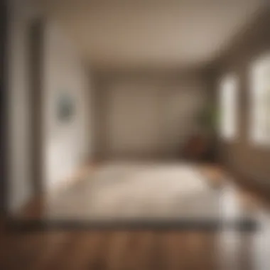 Measuring a Rectangular Space Diagram illustrating how to measure a rectangular room with dimensions labeled