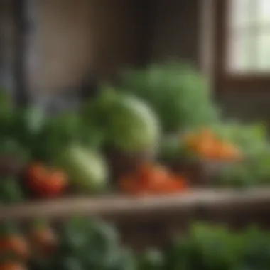 Diverse Herbs and Vegetables A diverse selection of herbs and vegetables