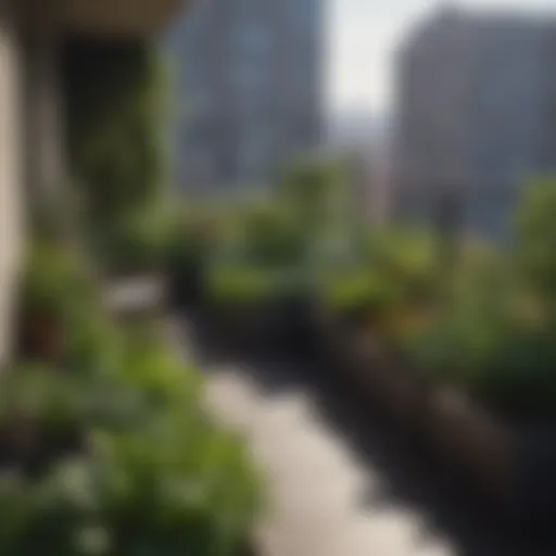 Lush vegetable garden in a small balcony