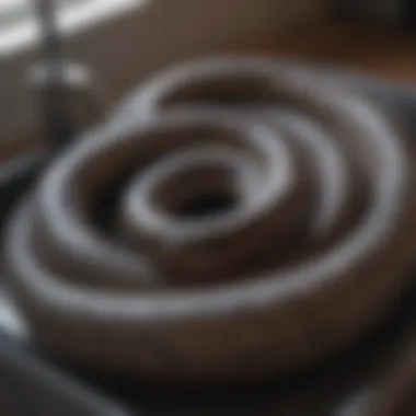 Coiled Plumbing Snake Plumbing snake coiled ready for use