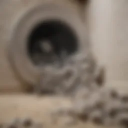 Clogged dryer vent with lint buildup